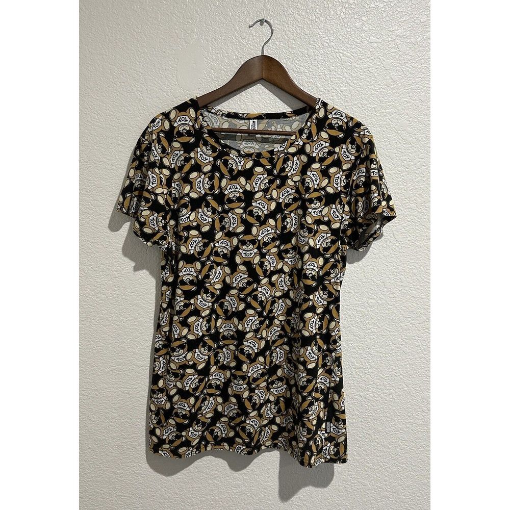 Moschino Black and Gold Short Sleeve Tee